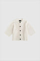 With Black - WBLVIVIANNA A HS SLEEVE CARDIGAN OFF WHITE - 00001482