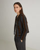 Yerse - Striped boiled-wool blend short jacket - 43620