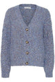PULZ JEANS - PZBarry Blue bonnet multicollor Cardigan knit - 50207842