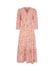 MBYM - Shanaya V-M  Long dress w. frill details and V-neck Graziana Print - 58499334