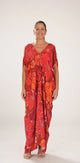 Black Rose - Dress Lummer Maxi Beach Open Shoulder juicy red stampa - CLO-DRESS LUMMER